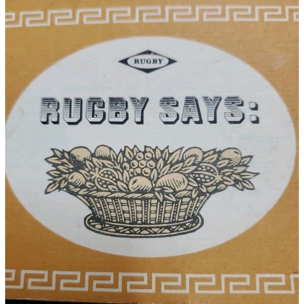 Vintage 1960s Rugby Nutrition Vitamins Rugby Says  booklet of quotes Paper Craft